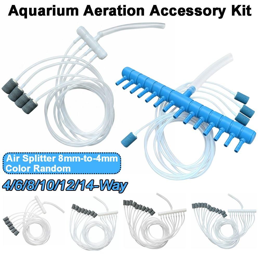 1 Kit Set 4/6/8/10/12/14Way Oxygen Pump Diverter Aquarium Air Valve Fish Tank Aquarium Aeration