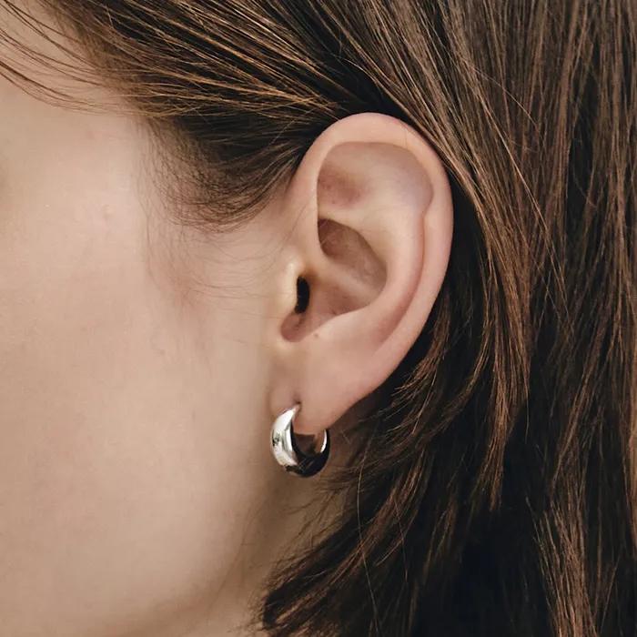 [Edition Y] Volume Hoop Silver (W) Earrings HL6E42603W9XXX