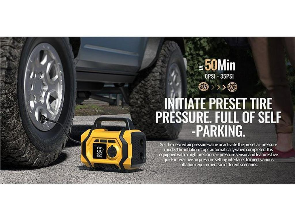 Car Emergency Power Supply & Air Pump with Tire Pressure Gauge – All-in-One Large Capacity Vehicle Starter