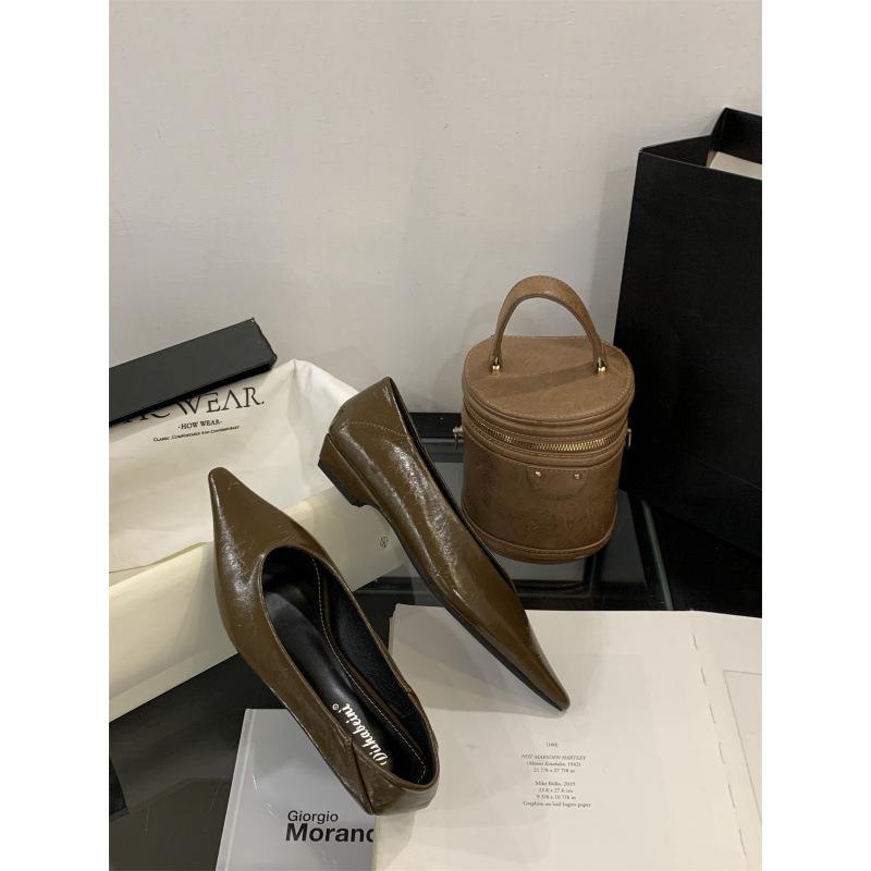 Französische spitze Stiletto High Heels Damen 2025 neu aprikosenfarben heller Mund einzelne Schuhe Damen