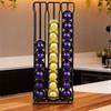 Elegant Iron Constructed Coffee Pod Display Rack With Capacity For 60 Unit Ideal Gift Coffee Enthusiasts Stylish Functional