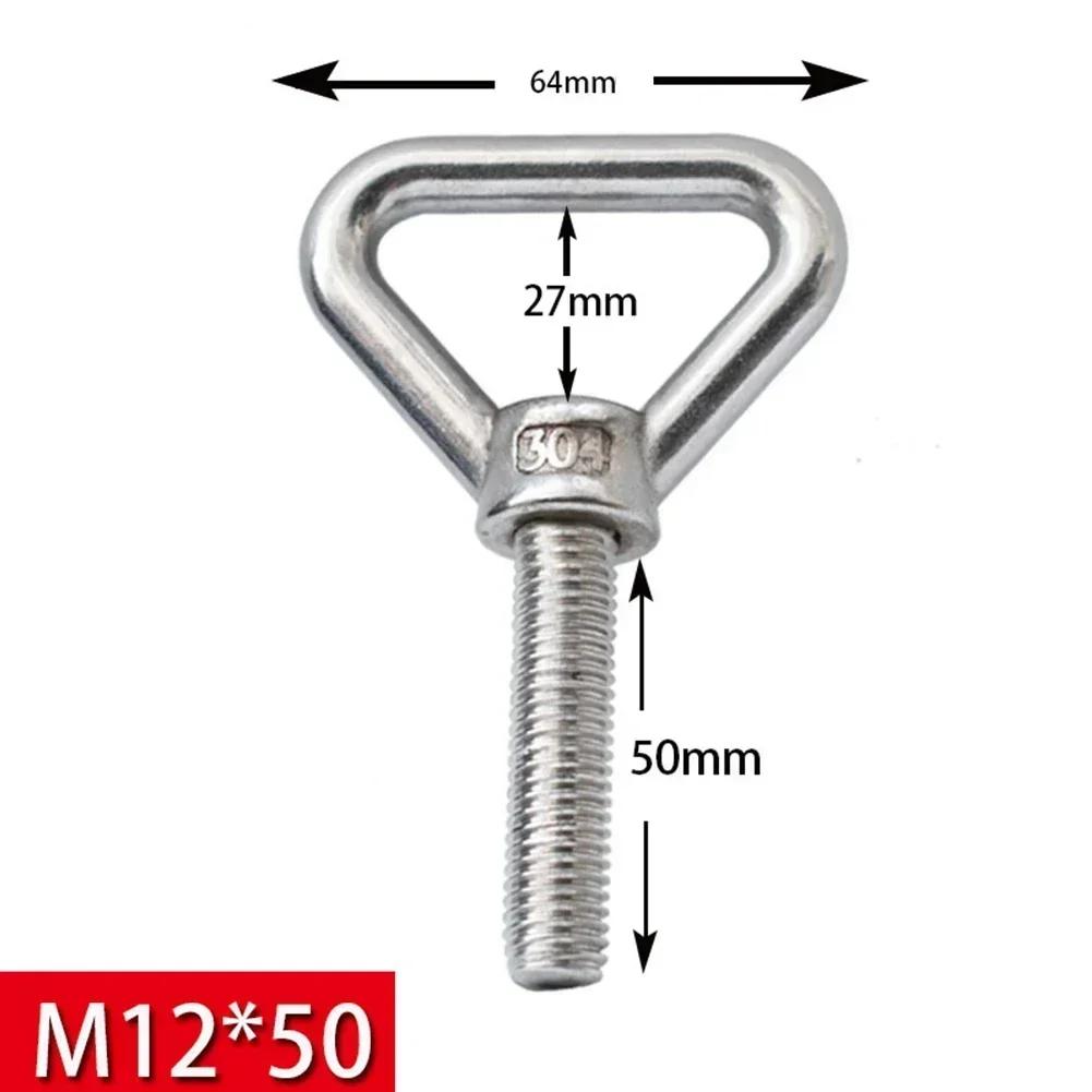 Perno de Ojo Triangular de Acero Inoxidable 304: Tornillo de Anilla de Elevación M8/M10 Resistente al Óxido Para Elevación de Carga Pesada Perno Portador de Carga Soldado
