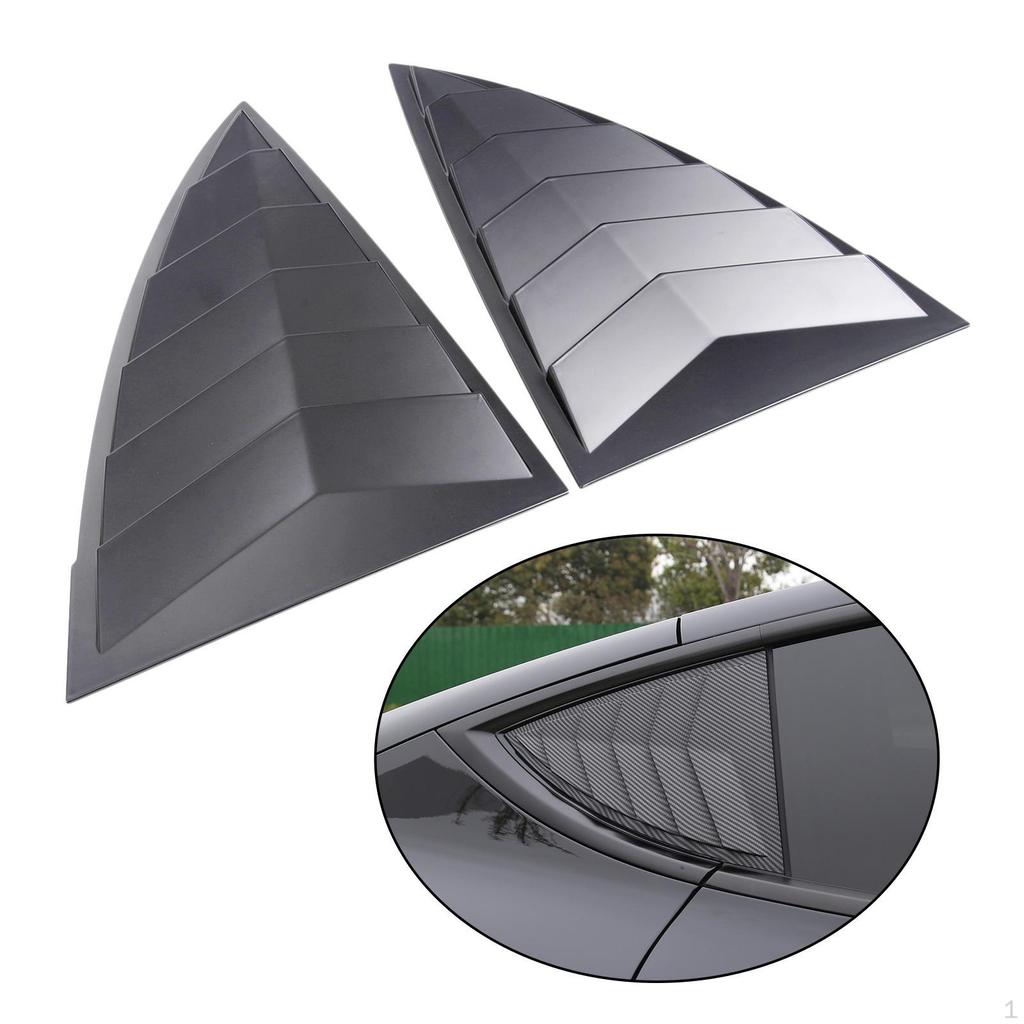 2 Pieces Rear Window Triangle Sticker Fitting Decals Cover for Premium Fashion Spare Parts Modified