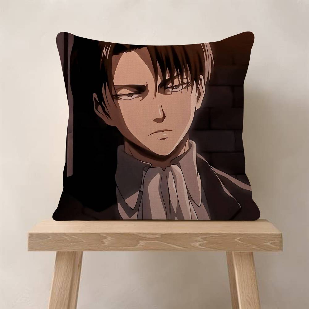 Anime Attack On Titan Levi Ackerman Pillow Cushion Cover Pillowcase Living Room Sofa Home Decor