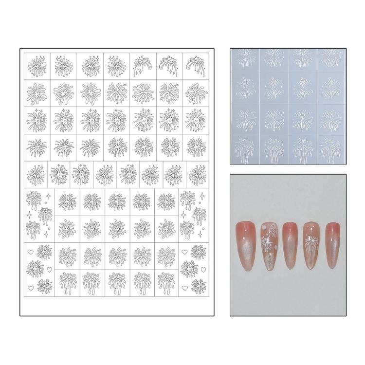 Innovative Nail Stickers Nail Stencils Decals For Personalizing Looks Quick Setups Vibranted Colors Safe For Daily Use