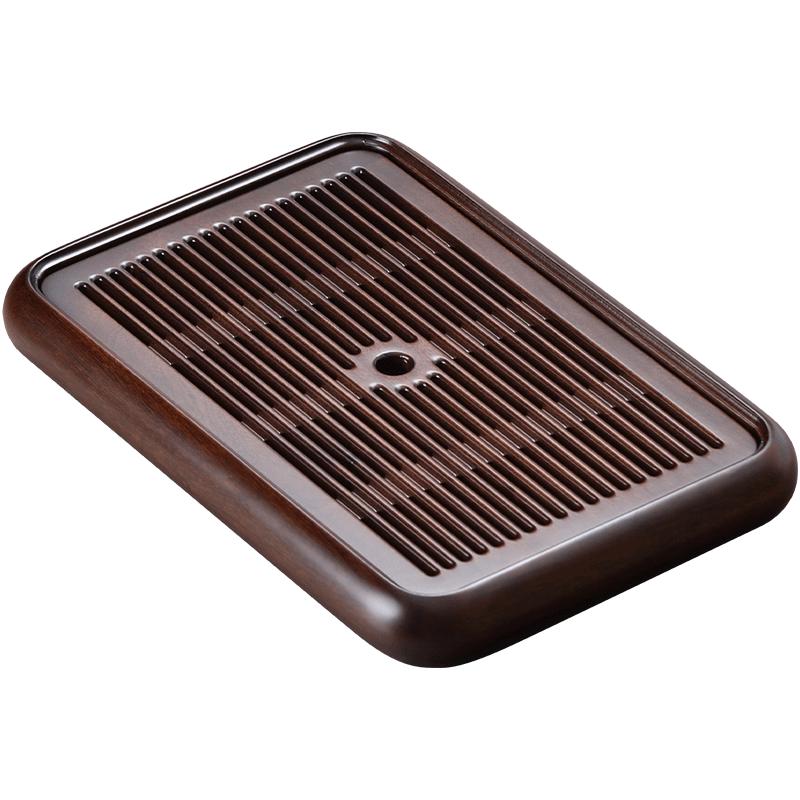 Solid Wood Kung Fu Tea Tray with Drainage & Storage