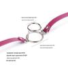 Leather & Iron Ring Gag: Double Metal Ring Mouth Plug for Men & Women, SM Erotic Toy
