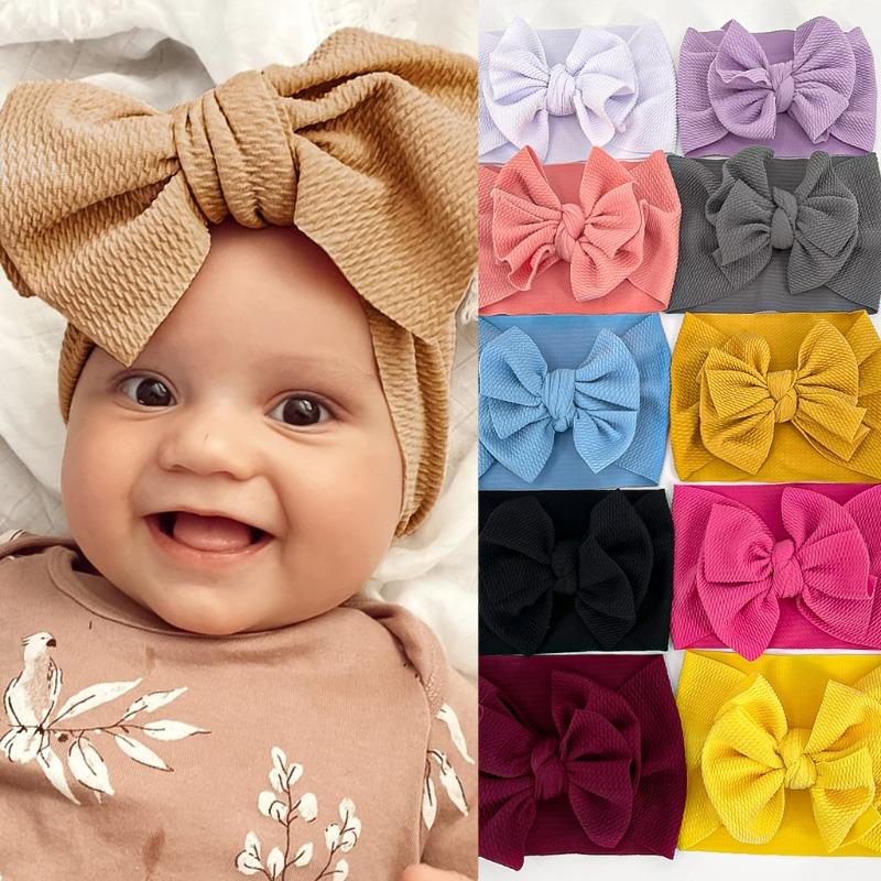Creative Soft Children's Headband Cute Solid Color Bow Baby Hair Accessories Infant Multi-color Headgear