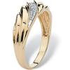 Chenrui Jewelry Creative Twist Diamond Ring - European & American Couple Ring