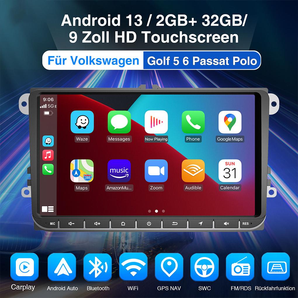 Mirror Link Android Car Stereo Bluetooth For VW GOLF 5 T Android Auto Navigation Wifi System 1+16G