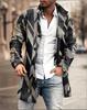 Men's Woolen Mid-Length Digital Print Coat - Autumn/Winter Collection