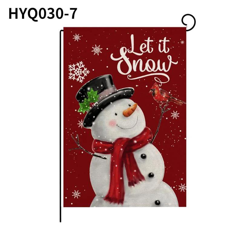 American Style Illustration Christmas Garden Flag Santa Gift Garden Decoration Banner 30*45cm