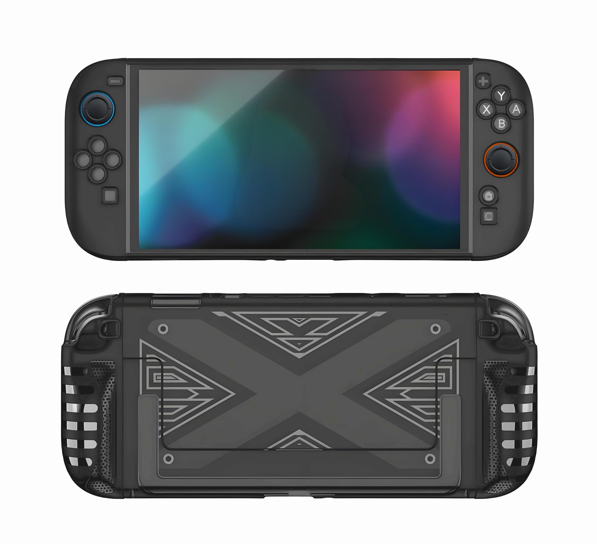 

SHEAWA for Switch 2 Case Cover Rubber Shockproof Does not interfere with stand function Sturdy Full protection Protective case Protective cover чёрный