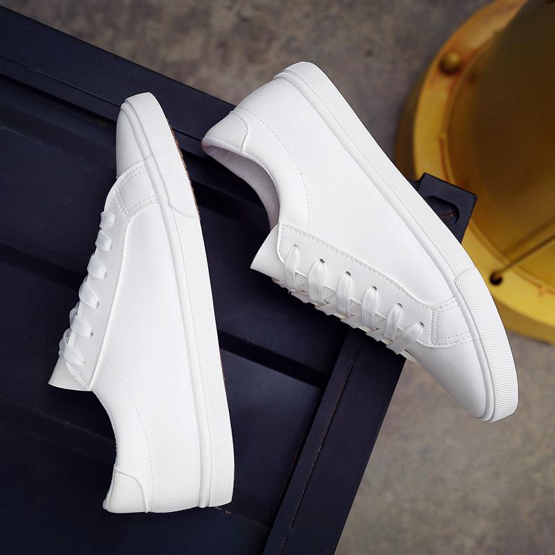 

New Spring and Summer Lace-up White Shoes Women Flat Leather Shoes Female White Board Casual Women Vulcanized Shoes