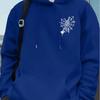 Men's Valentine's Day Spider Web and Heart Printed Hoodie - Casual Hoodie with Web Pattern, Spring and Autumn Sweater,