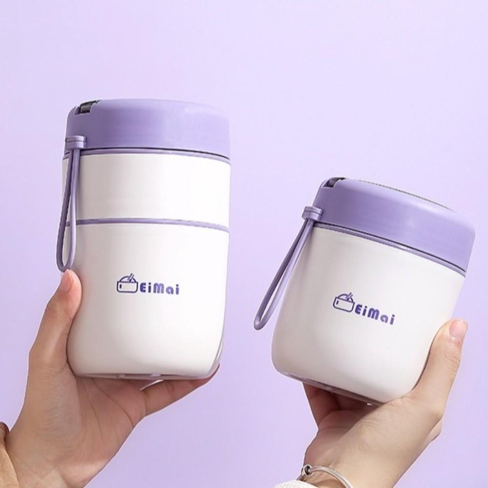 680ml Thermal Lunch Box Stainless Steel Insulated Food Container Double Layers Lunch Box  Home Use