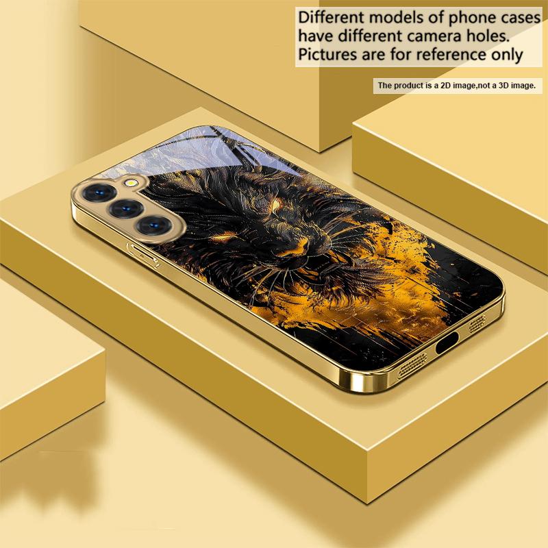 

Zhenshan Spirit Beast For Samsung Galaxy S26 S20 FE S21 S22 S23Plus S24 Ultra 25Ultra S21+ S9 S22 S8 S23 Golden glass phone case Galaxy S26
