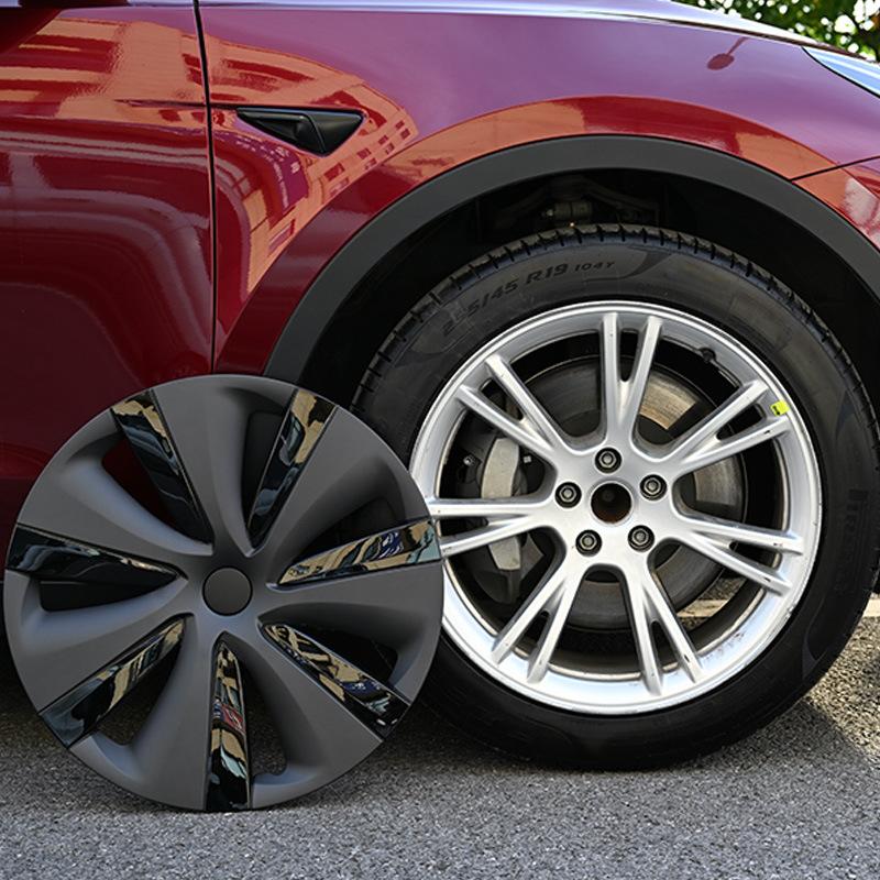 19Inch Wheel Hubcap for TESLA Model Y 2019-2024 4PCS Performance Replacement Hub Cap Automobile Wheel Full Rim Cover Accessories