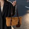 Autumn and winter retro premium underarm bag women's bag 2025 new suede bowling bag simple shoulder bag