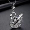 OL Style Fashionable and Elegant Swan Sweater Chain Female Long Necklace Luxury Shining Hanging Chain Versatile Temperament Accessories