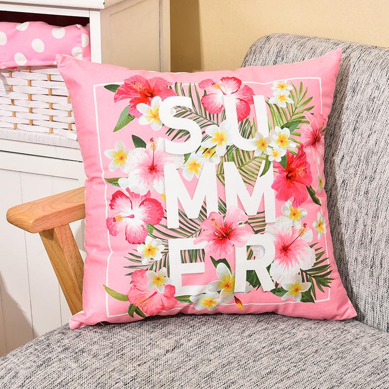 Small Fresh Flamingo American Pastoral Nordic Style Pillow Set Car Sofa Cushion Pillow Cover Does Not Include Pillow Core