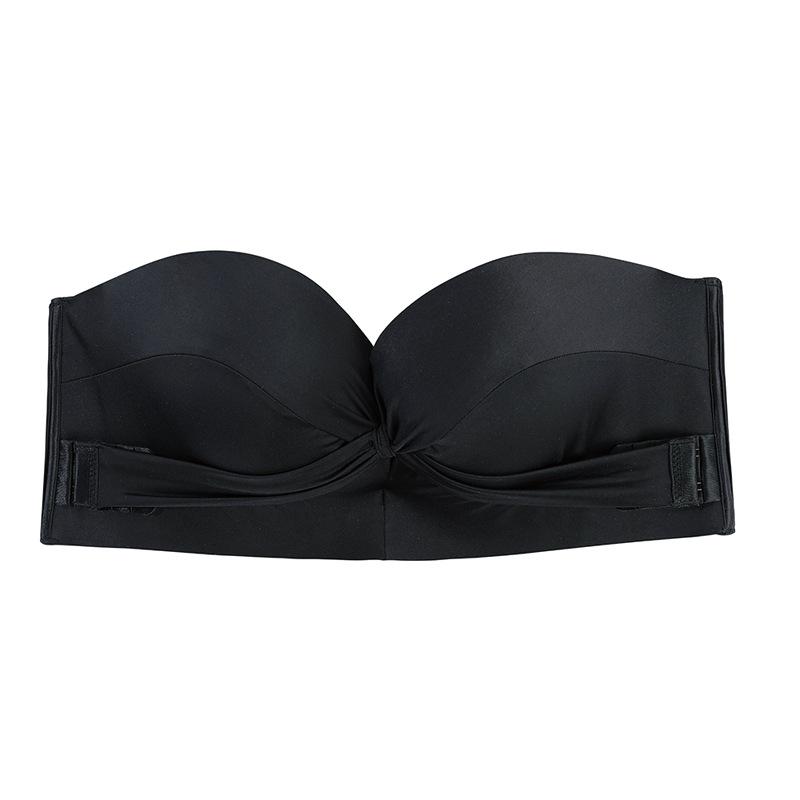 

Бесшовный бюстгальтер без бретелек большого размера с перекрестной поддержкой, не скользящий, с запахом на груди, женский топ-труба, маленький бюстгальтер для большой груди 42/95F