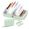 Silicone Storage Pouch FoodGrade Zippered Molded Compact Organizer Green