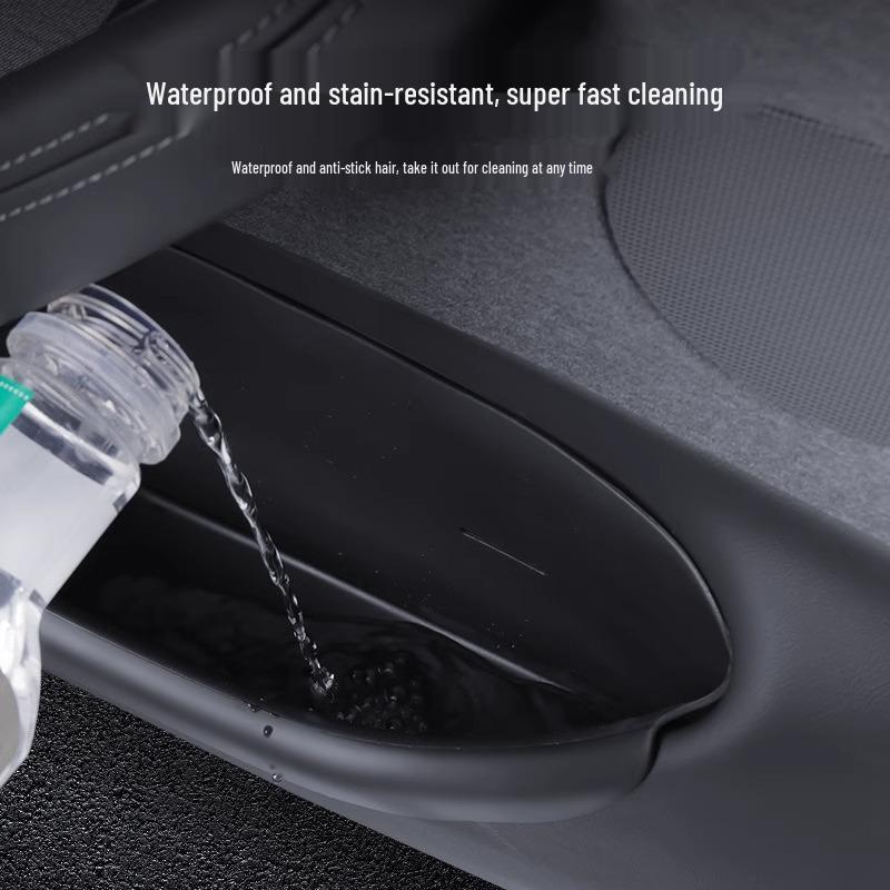 Velour-Padded Protective Liners for Tesla Model 3 Door Compartments