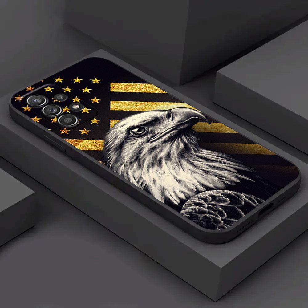 American USA Flag Eagle Phone Case For Samsung Galaxy A15 A25 A24 A23 A22 A21S A20s A13 A10 A05S A04 A03 A02 A14 Soft Back Cover