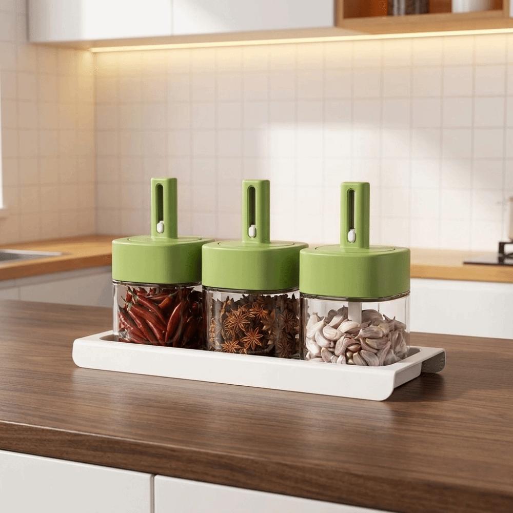 Leak-proof Glass Seasoning Bottle Moisture-Proof Salt Container Food-grade Spice Jar Kitchen