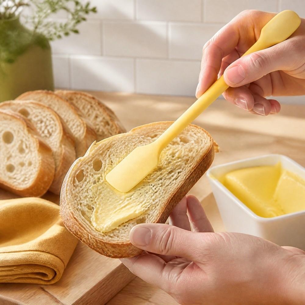 4PCS Silicone Curved Spatula Non Stick Jar Scraper Durable Kitchen Utensil Jar Scraping