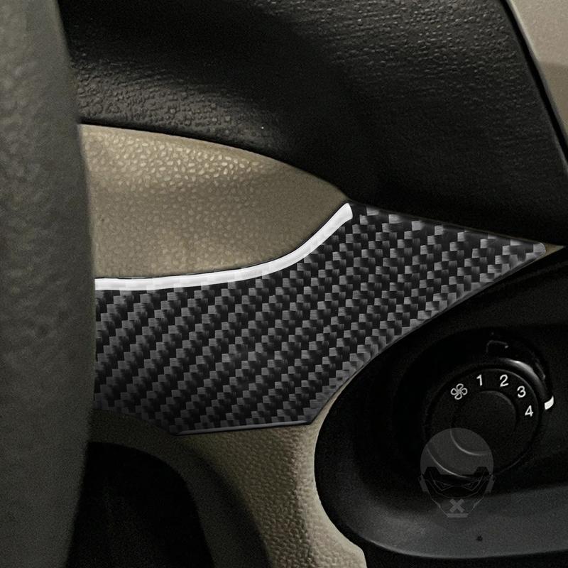 For Ford Fiesta 2011 2012- Real Carbon Fiber Left central control panel Trim Car Interior Stickers Decoration Accessories