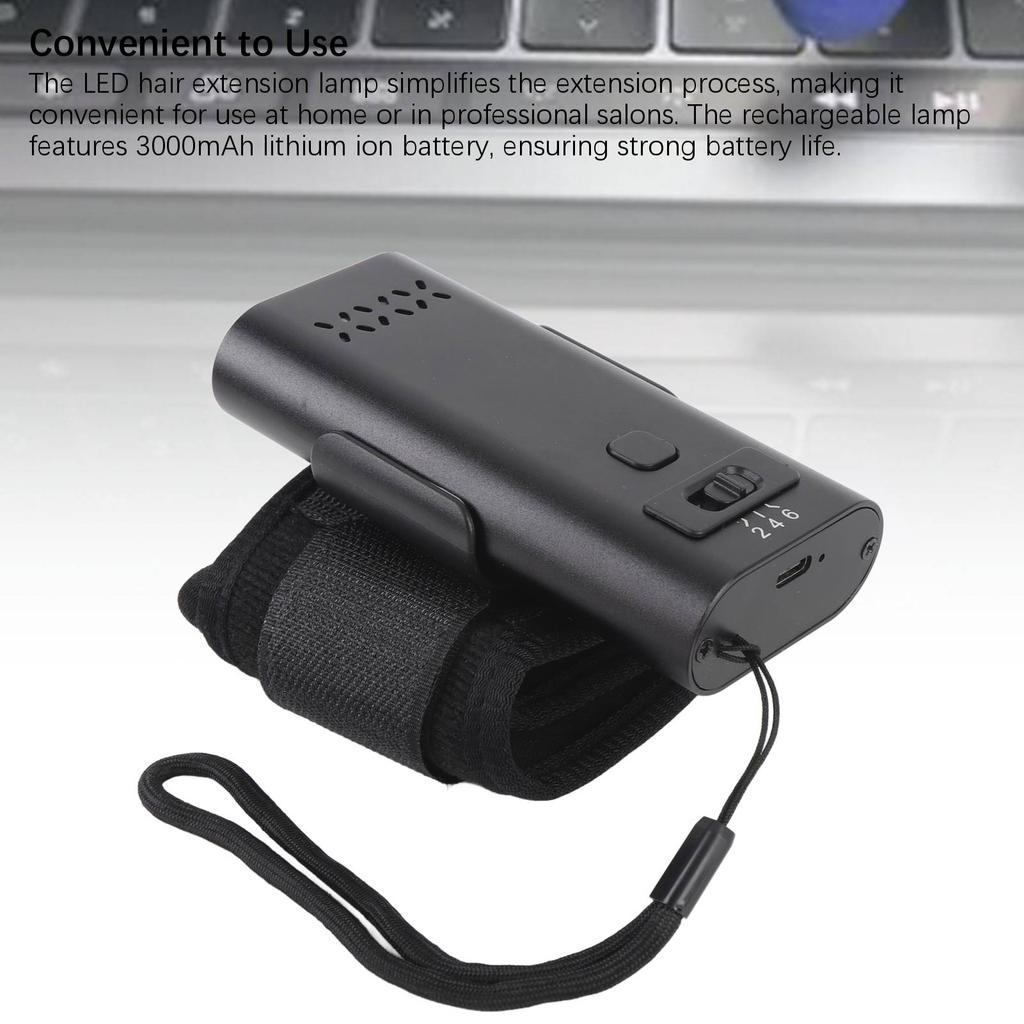 LED Hair Extension Light Portable Fast Curing Hair Extension Lamp with 3000mah Rechargeable Battery
