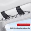 Visera Solar Universal para Coche Clip Colgador de Gafas Cuero PU Magnético Soporte para Gafas Almacenamiento Multifunción Accesorios Interiores para Automóvil