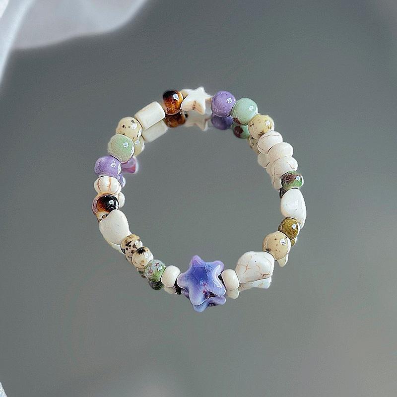 Women's Summer Beaded Ceramic Bracelet: Fade-Resistant Niche Design Gift