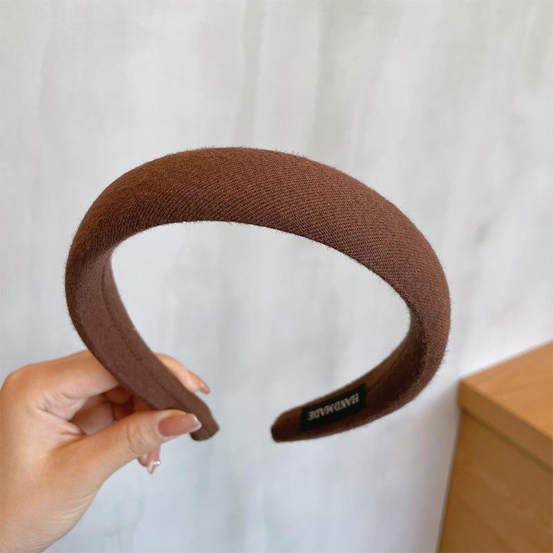 Solid Velvet Bezel Women Headband Girls Vintage knit Hair Bands Soft Hairband Headwear Hair Rubbers Elastic Hair Bands