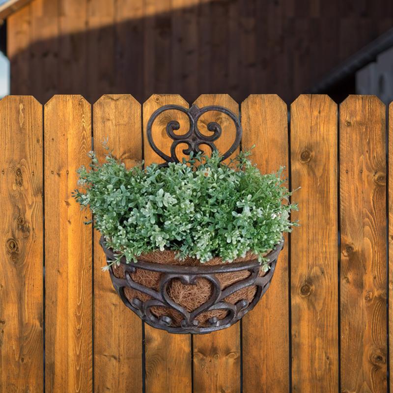 Coco Coir Liner Basket Round Replacement Coconut Fiber Box Flower Pot Coconut Palm Mat Wall Railing Hangings Planter For Outdoor