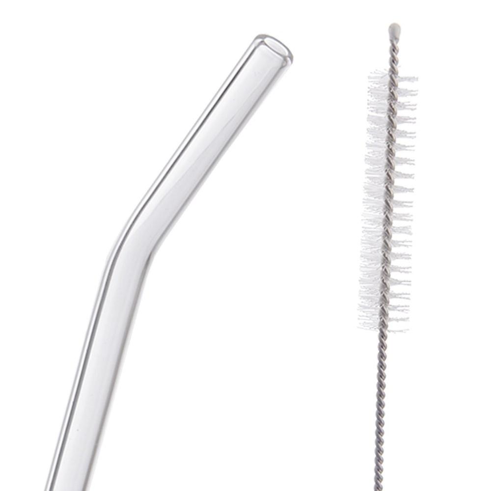 Glass drinking straws with cleaner 20 cm 5 pcs.