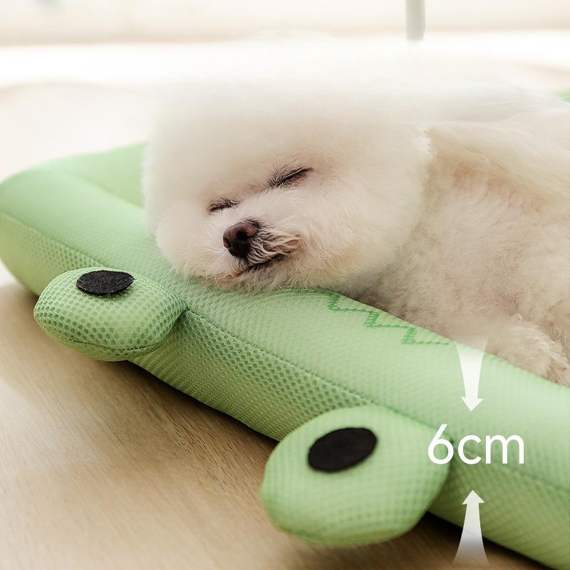 Spring and Summer Dog Cute Animal Rattan Mat Enclosure Nest Breathable Cool Nest Cat Nest Teddy Dog Bed Pet Nest Mat Supplies