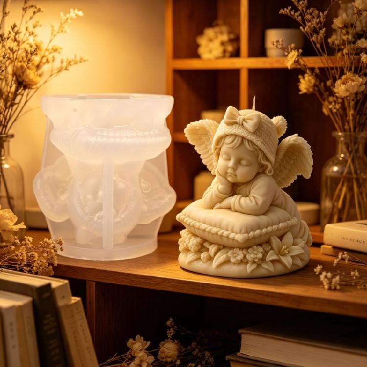 Baby Girl Figurine Candle Mould for Project Use, Resin Casting Mould for Decorative Craft Display Work and Styling Use