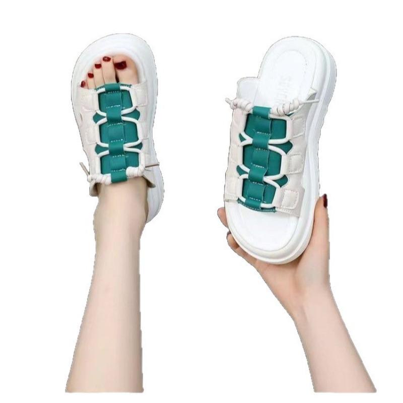 Summer New Soft-soled Wedge Heel Cool Slippers Women Wear Light Non-slip Thick-soled Slippers Women's One-word Sandals