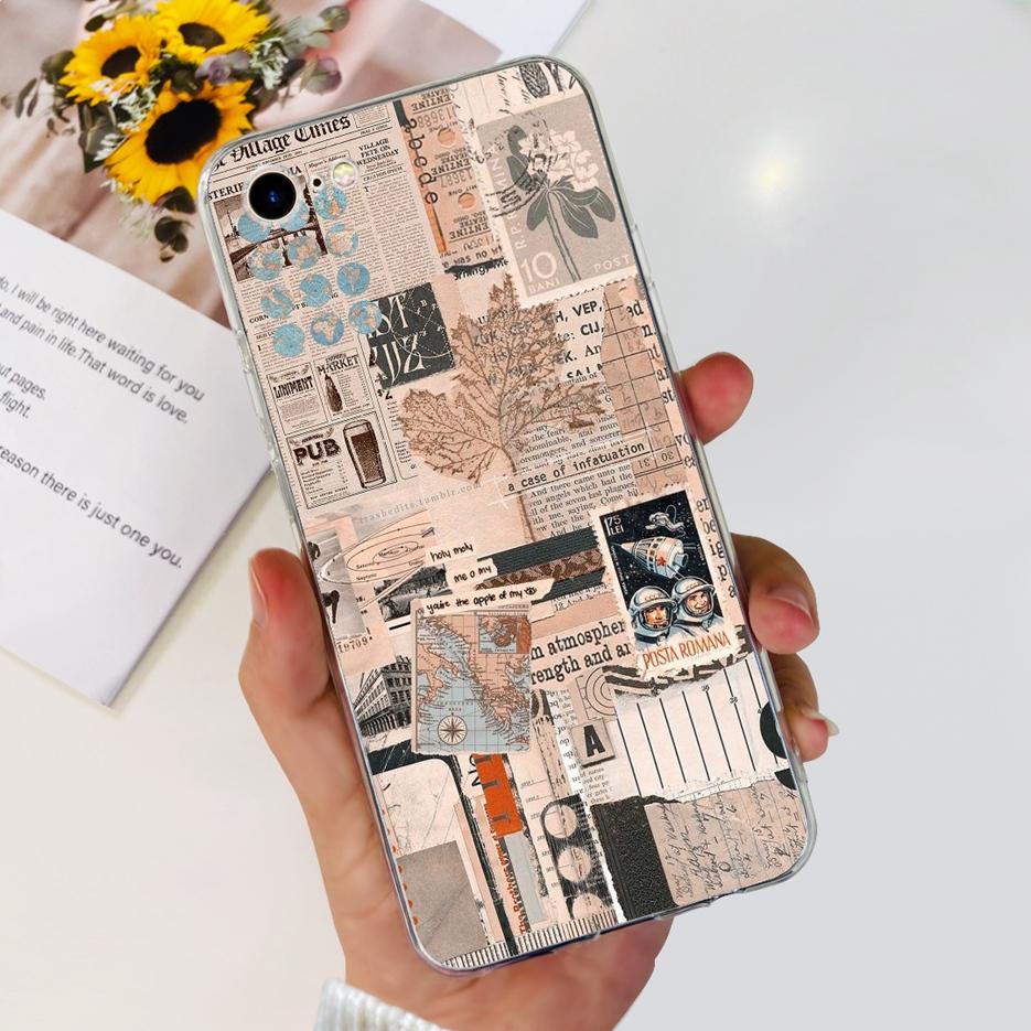 For Apple iPhone SE 2020 Case Stylish Painted Cover Soft Silicone Phone Case For iPHone SE 2022 iPhoneSE 2020 Back Covers Bumper