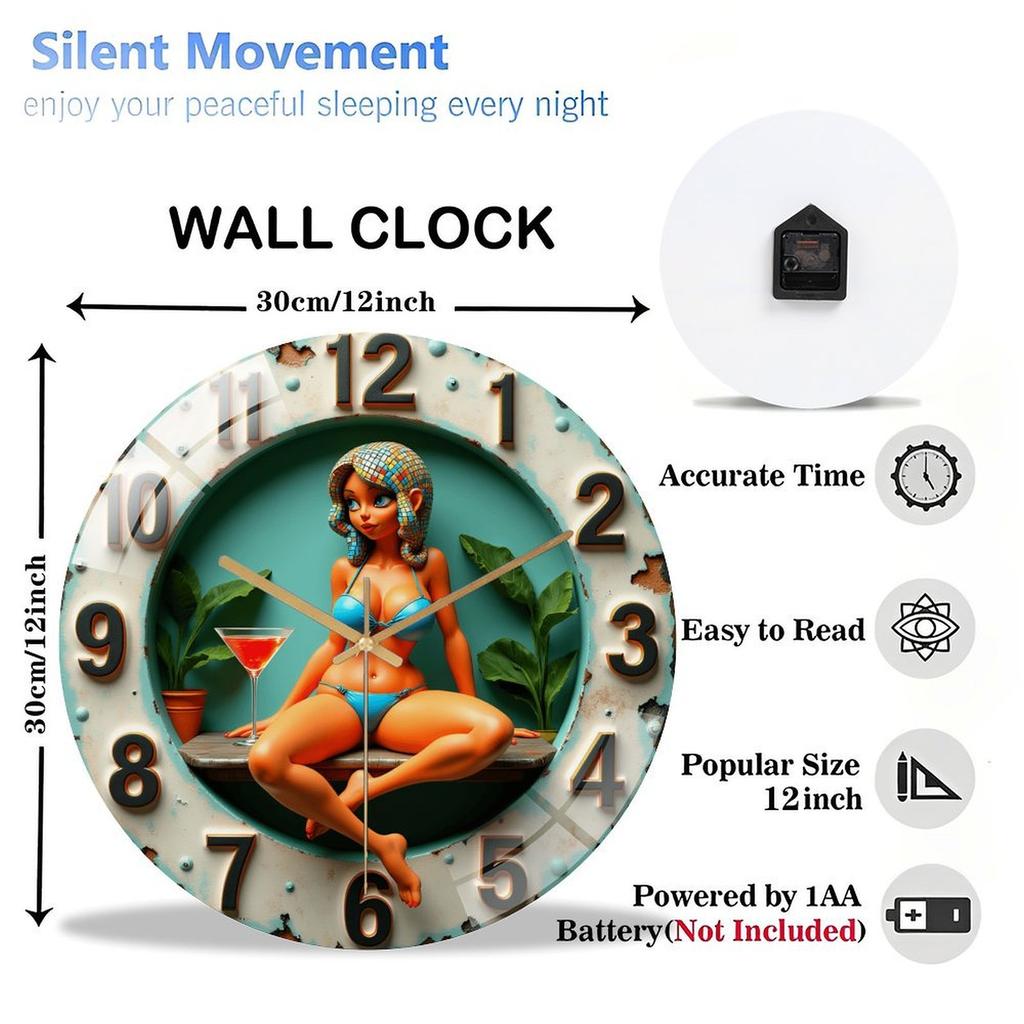 Grand Entryway 12 Inch Round Wall Clock Making a Strong and Welcoming Visual Statement