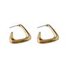French premium stud earrings new trendy foreign metal irregular earrings light luxury niche earrings women