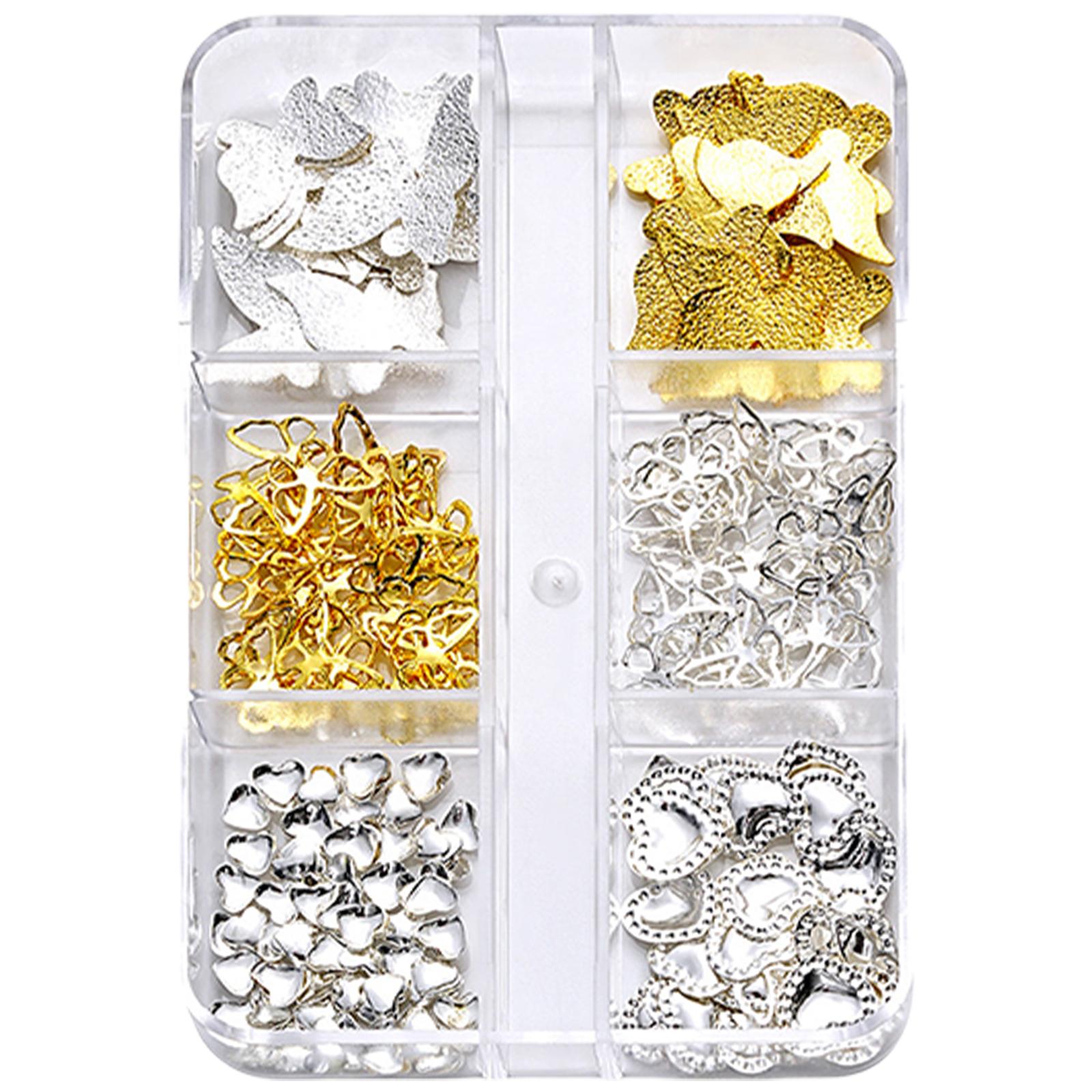 

Подвески для ногтей смешанной формы в виде сердечек с бабочками Подвески для ногтей Маникюрные принадлежности Украшения для ногтей для женщин