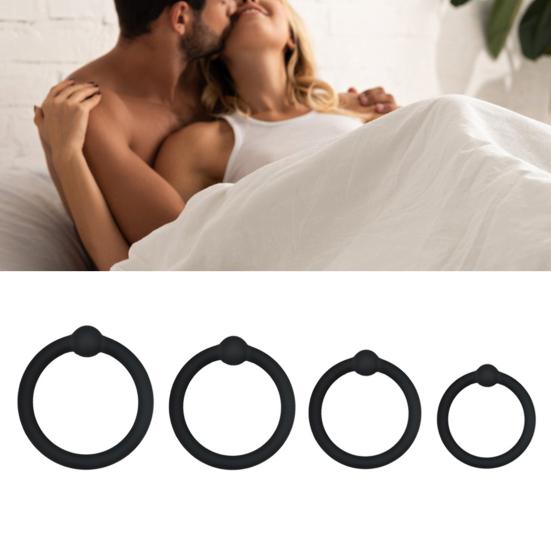 4Pcs/Set Penis Ring Soft Body Massage Silicone Adults Sex Toy for Men