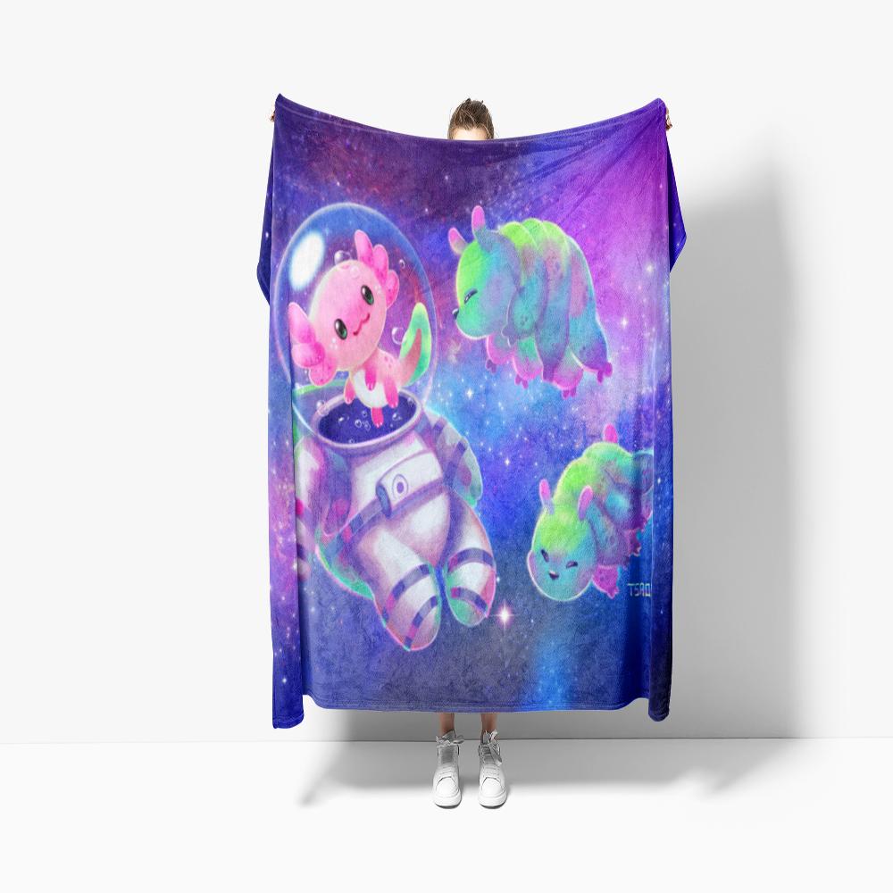 Cute Snimal Axolotl Printed Blanket,Warm Soft and Comfortable,For Home Travel Blanket Sofa Throw Blanket,Trips All-Season Use