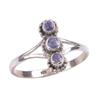 Natural Tanzanite Gemstone 925 Solid Sterling Silver Jewelry Ring Size 10 Q0i14