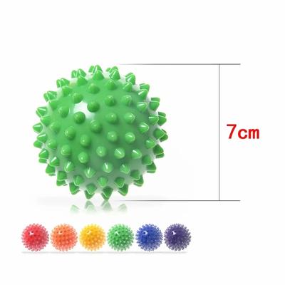 Durable PVC Spiked Massage Ball Trigger Point Sports Fitness Hands And Feet Plantar Pain Relief Fasciitis Relief 7cm Sports Ball
