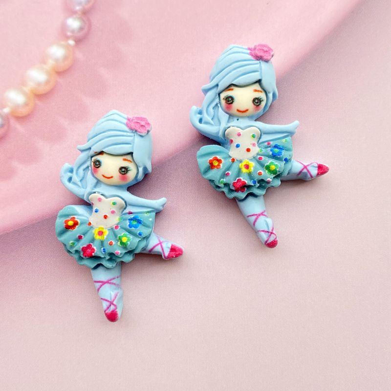 10pcs Resin Mixed Dancing Princess Flat Back Cabochon for Hair Bow Center Scrapbooking